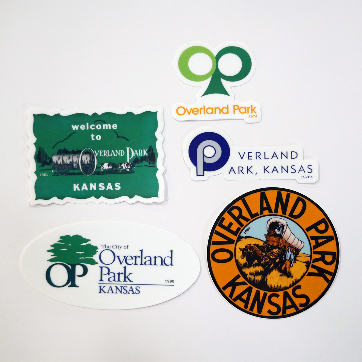 Overland Park Vintage Logo Sticker Pack